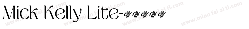 Mick Kelly Lite字体转换